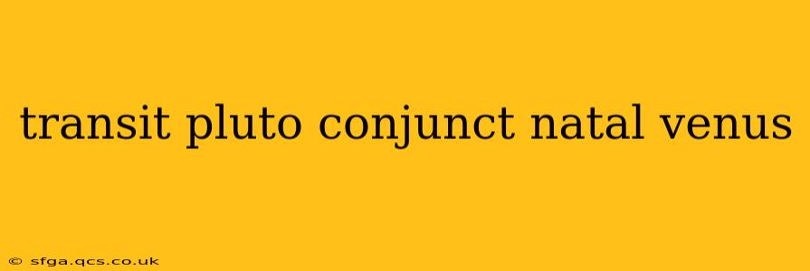 transit pluto conjunct natal venus