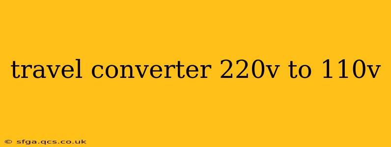 travel converter 220v to 110v