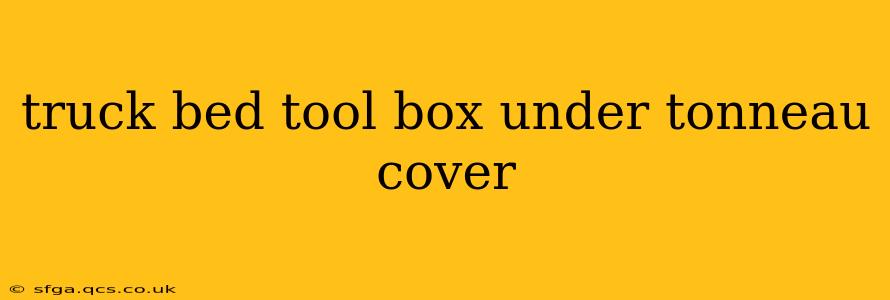 truck bed tool box under tonneau cover