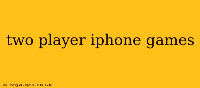 two player iphone games