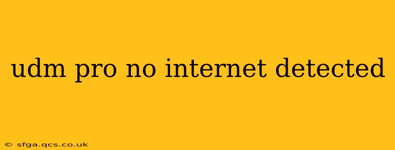 udm pro no internet detected