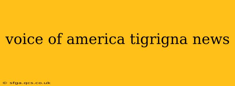 voice of america tigrigna news