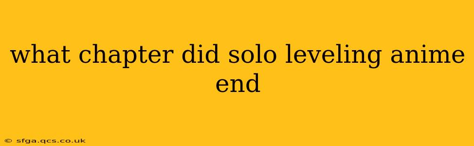 what chapter did solo leveling anime end