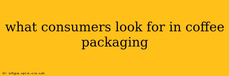 what consumers look for in coffee packaging