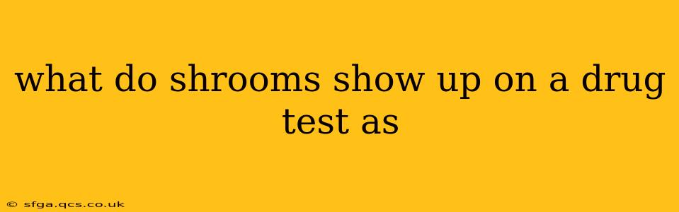 what do shrooms show up on a drug test as