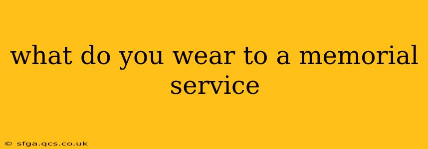 what do you wear to a memorial service