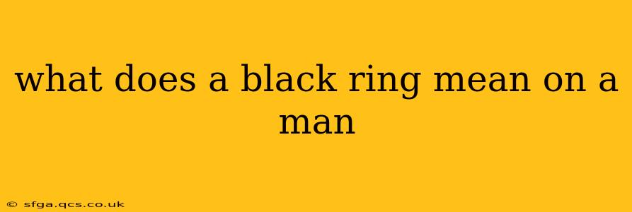 what does a black ring mean on a man