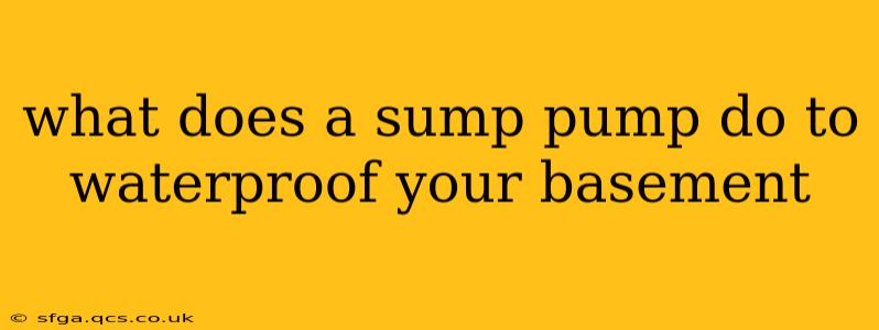 what does a sump pump do to waterproof your basement