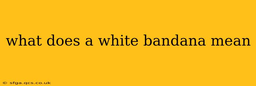 what does a white bandana mean