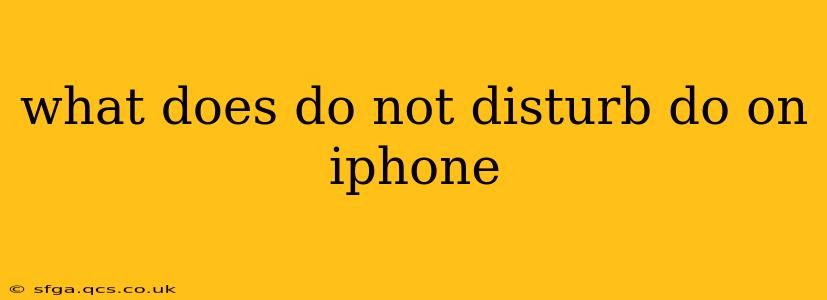 what does do not disturb do on iphone