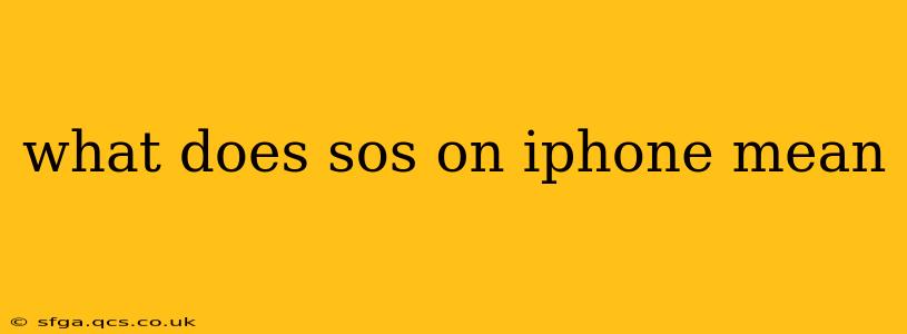 what does sos on iphone mean