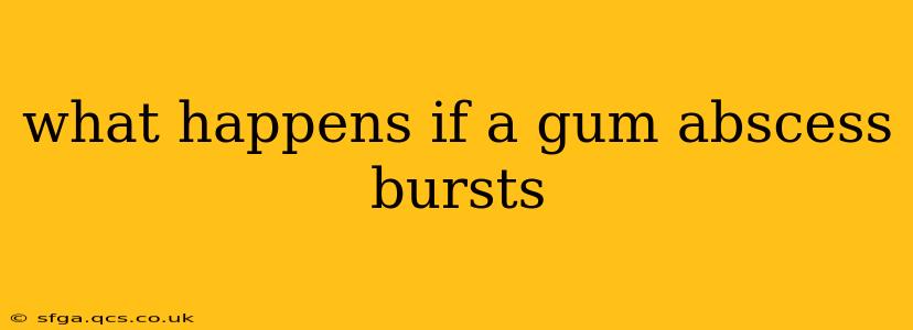 what happens if a gum abscess bursts