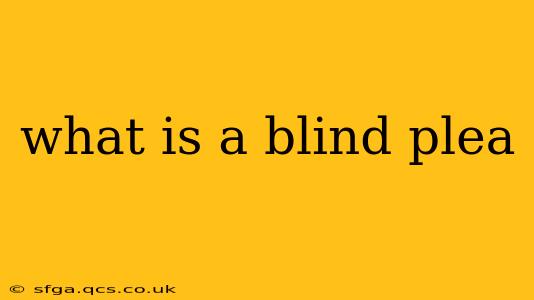 what is a blind plea