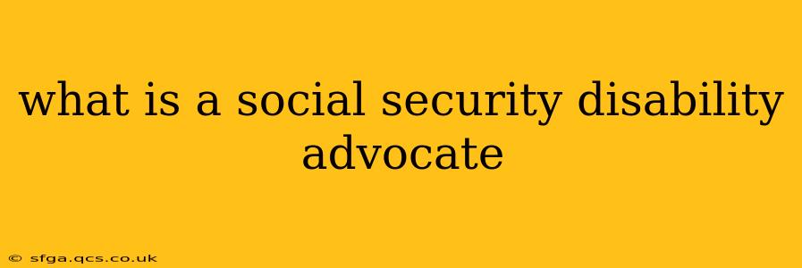 what is a social security disability advocate
