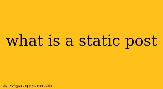 what is a static post