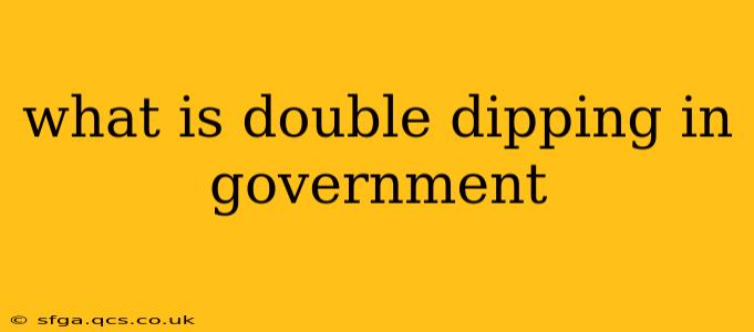 what is double dipping in government