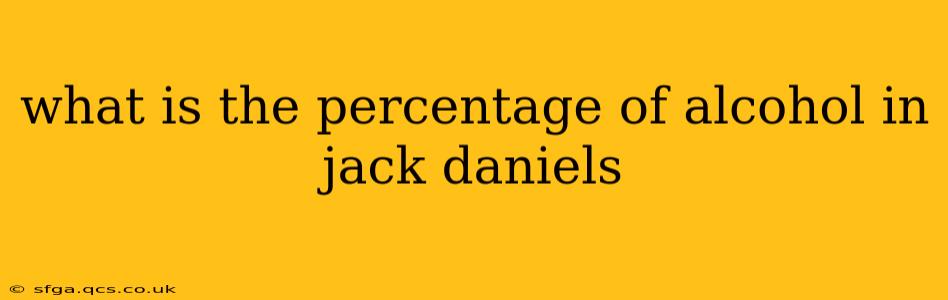 what is the percentage of alcohol in jack daniels