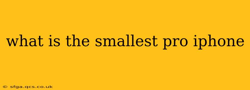 what is the smallest pro iphone