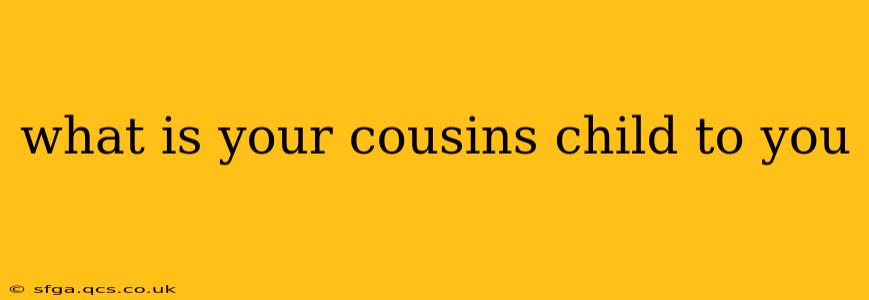 what is your cousins child to you