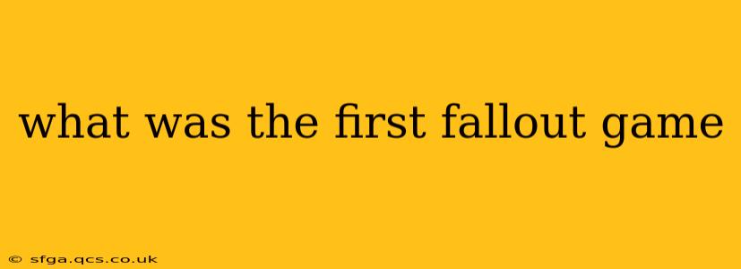 what was the first fallout game