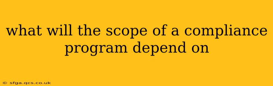 what will the scope of a compliance program depend on