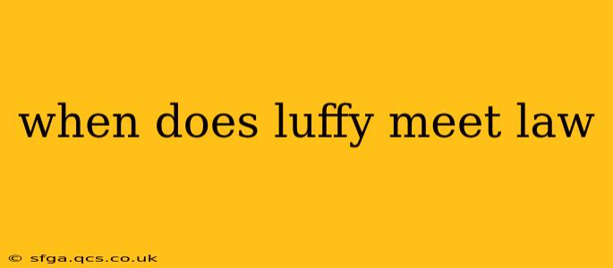 when does luffy meet law