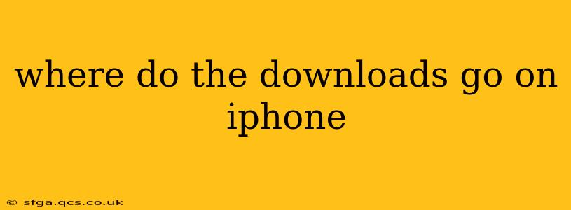 where do the downloads go on iphone