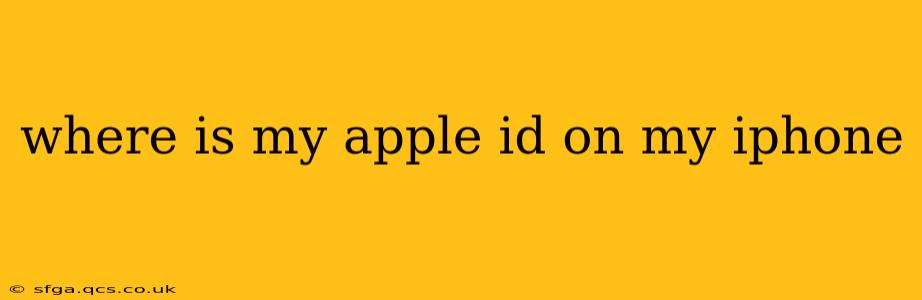 where is my apple id on my iphone