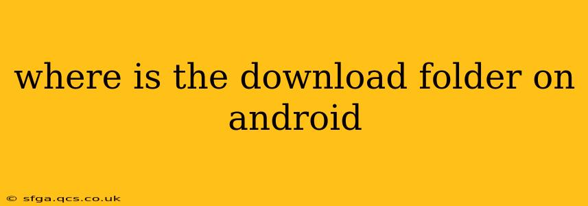 where is the download folder on android