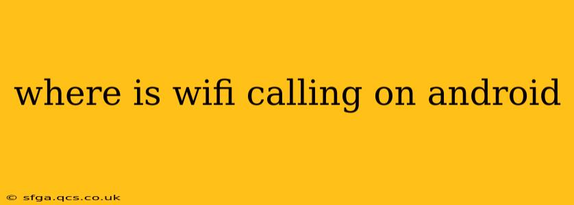where is wifi calling on android