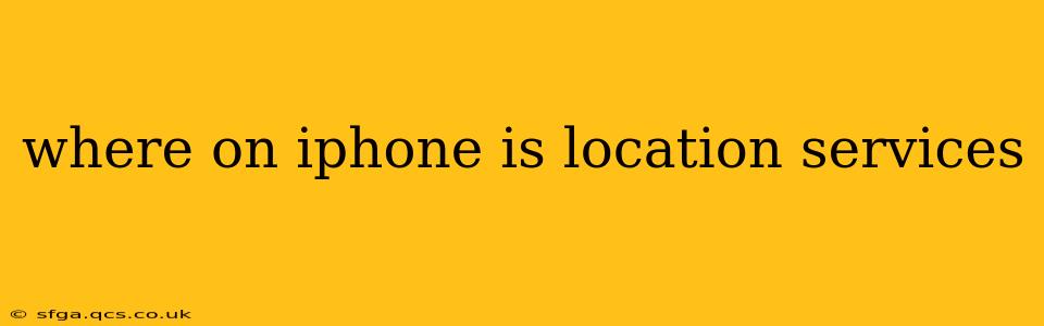 where on iphone is location services