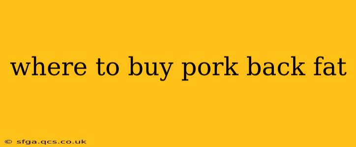 where to buy pork back fat