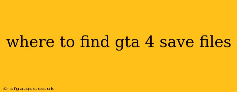where to find gta 4 save files