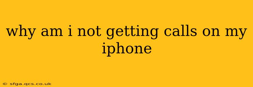 why am i not getting calls on my iphone