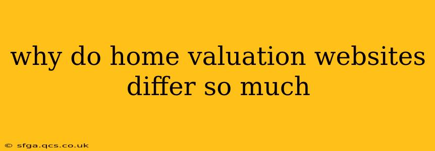 why do home valuation websites differ so much