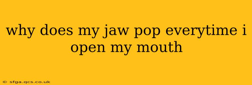 why does my jaw pop everytime i open my mouth