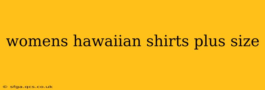 womens hawaiian shirts plus size