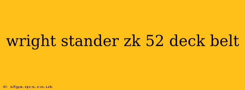 wright stander zk 52 deck belt