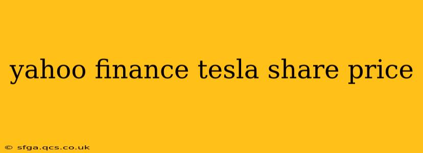 yahoo finance tesla share price