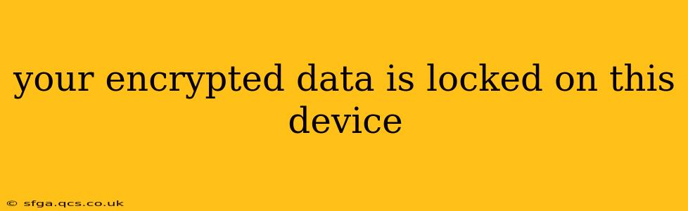 your encrypted data is locked on this device